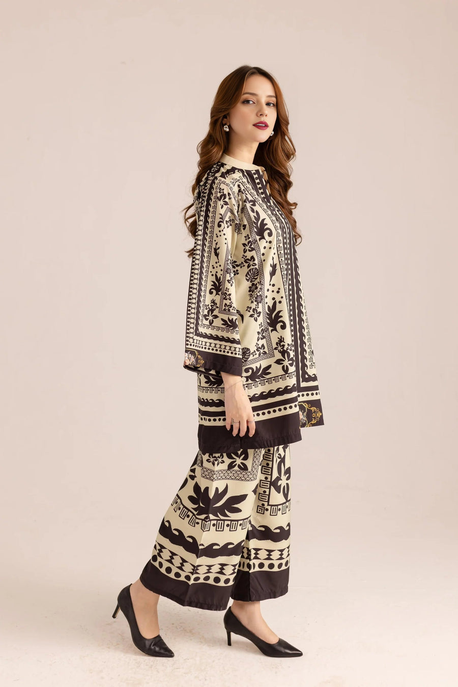 DIGITAL PRINT 3PC SILK UNSTITCHED SUIT 10
