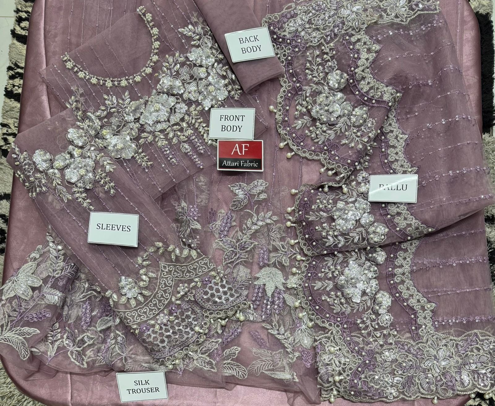 Maria B Purple Formal Saree Collection Net Replica