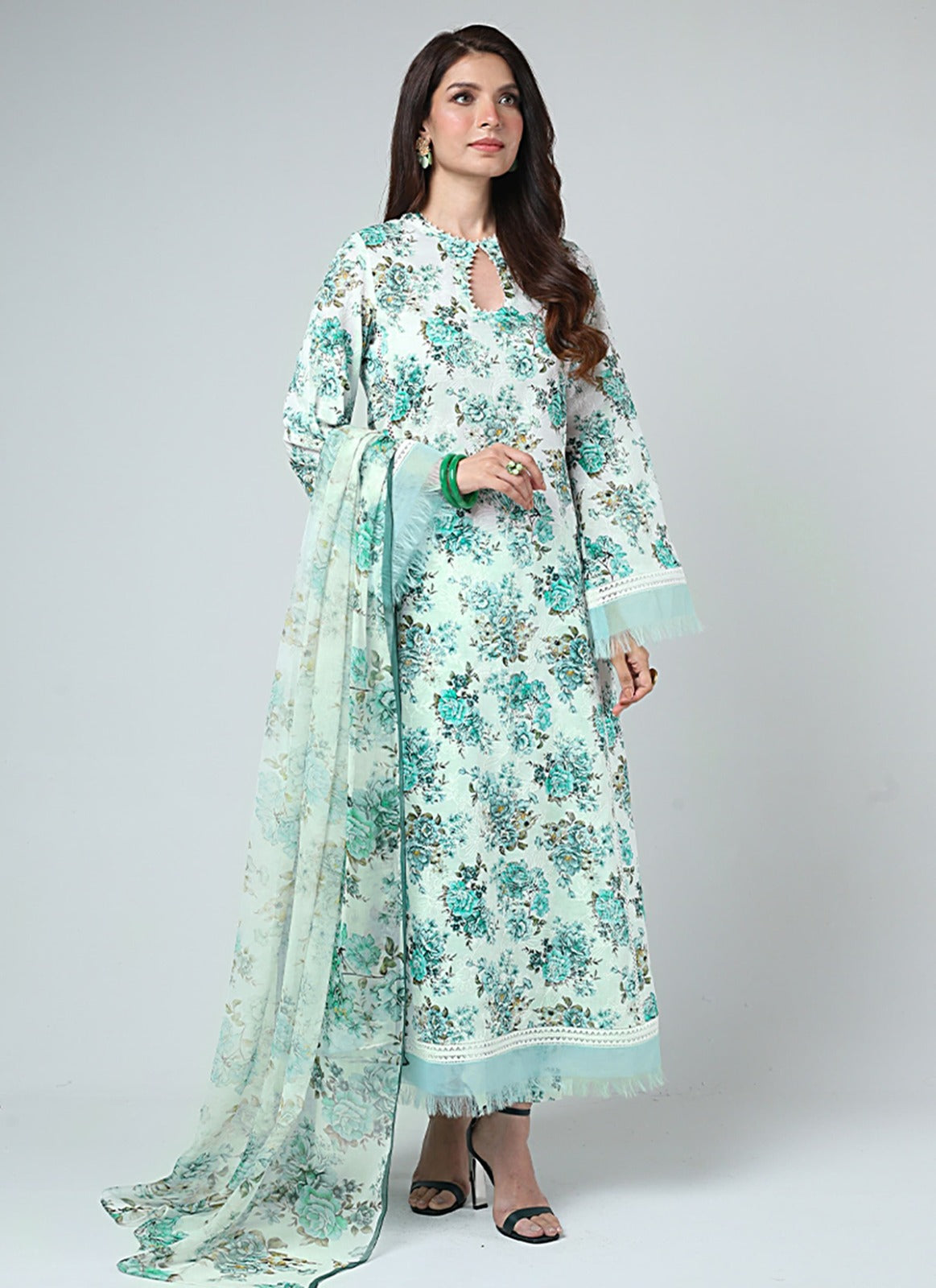 Bareeze Linen Allover 3 Piece