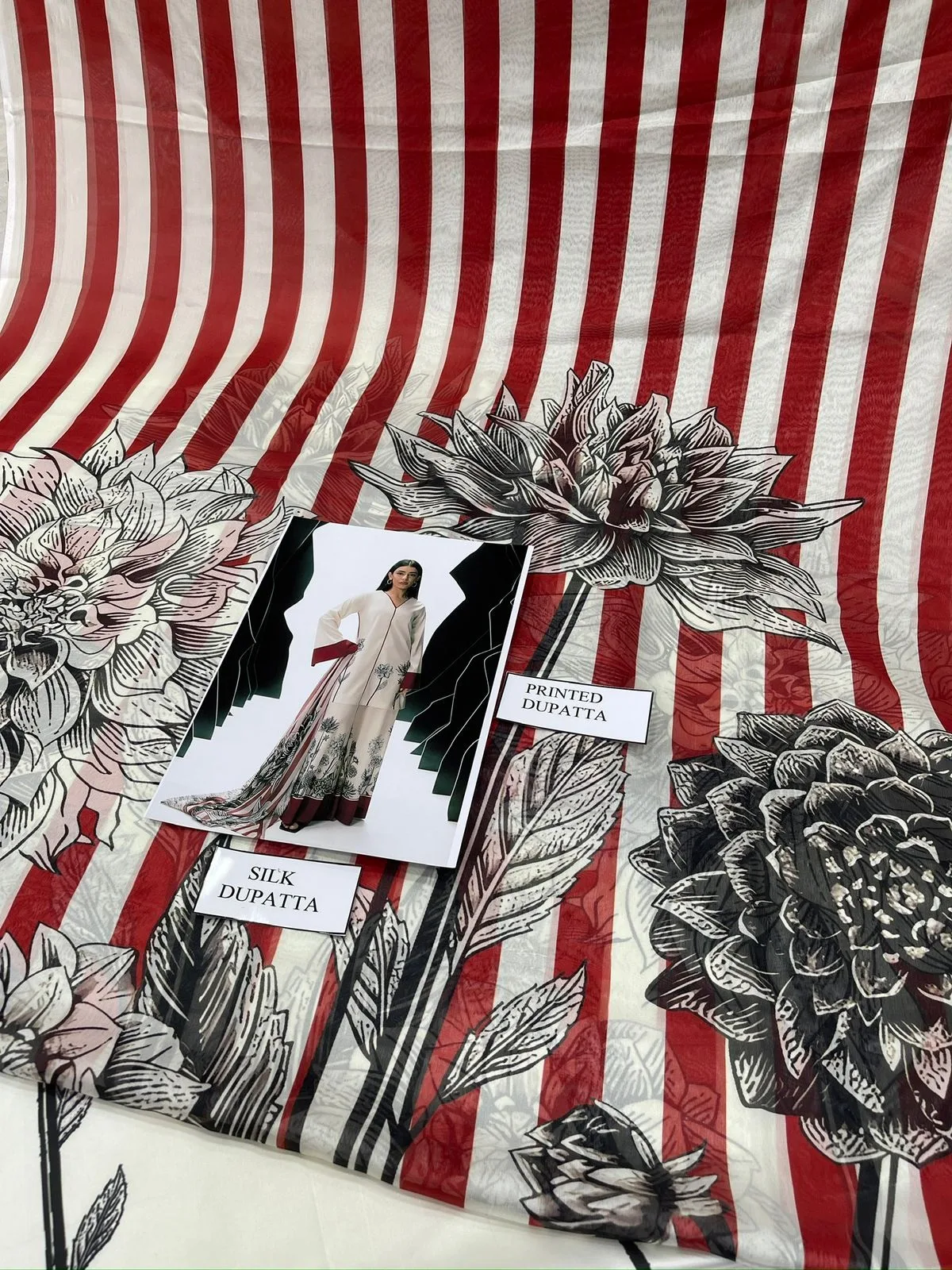 DIGITAL PRINT 3PC SILK UNSTITCHED SUIT 08