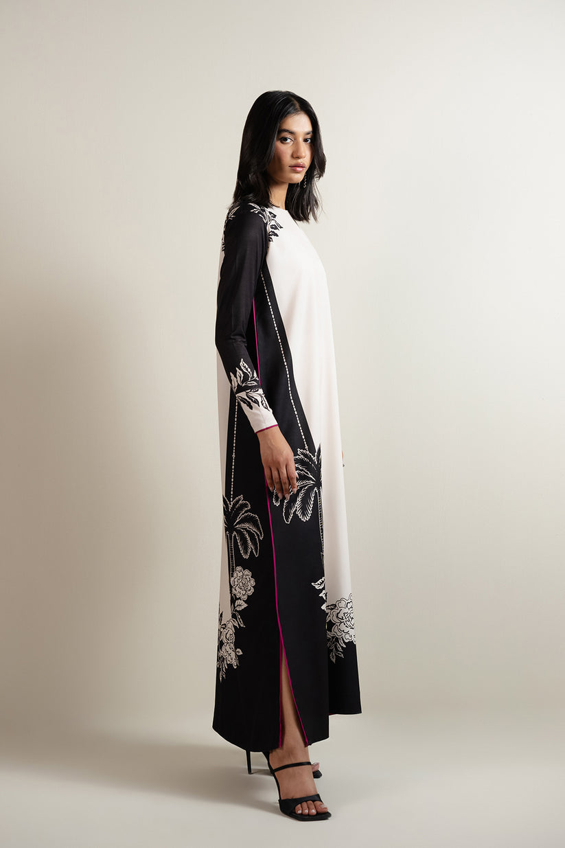 DIGITAL PRINT 3PC SILK UNSTITCHED SUIT 25