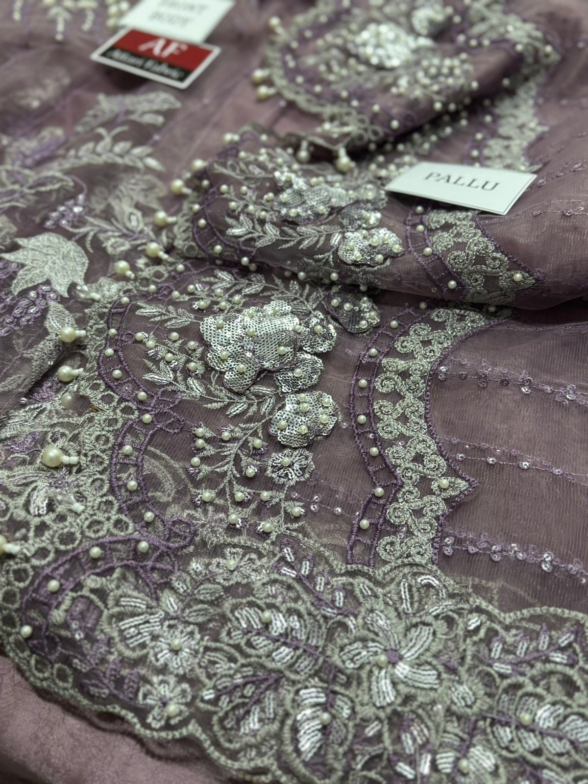 Maria B Purple Formal Saree Collection Net Replica