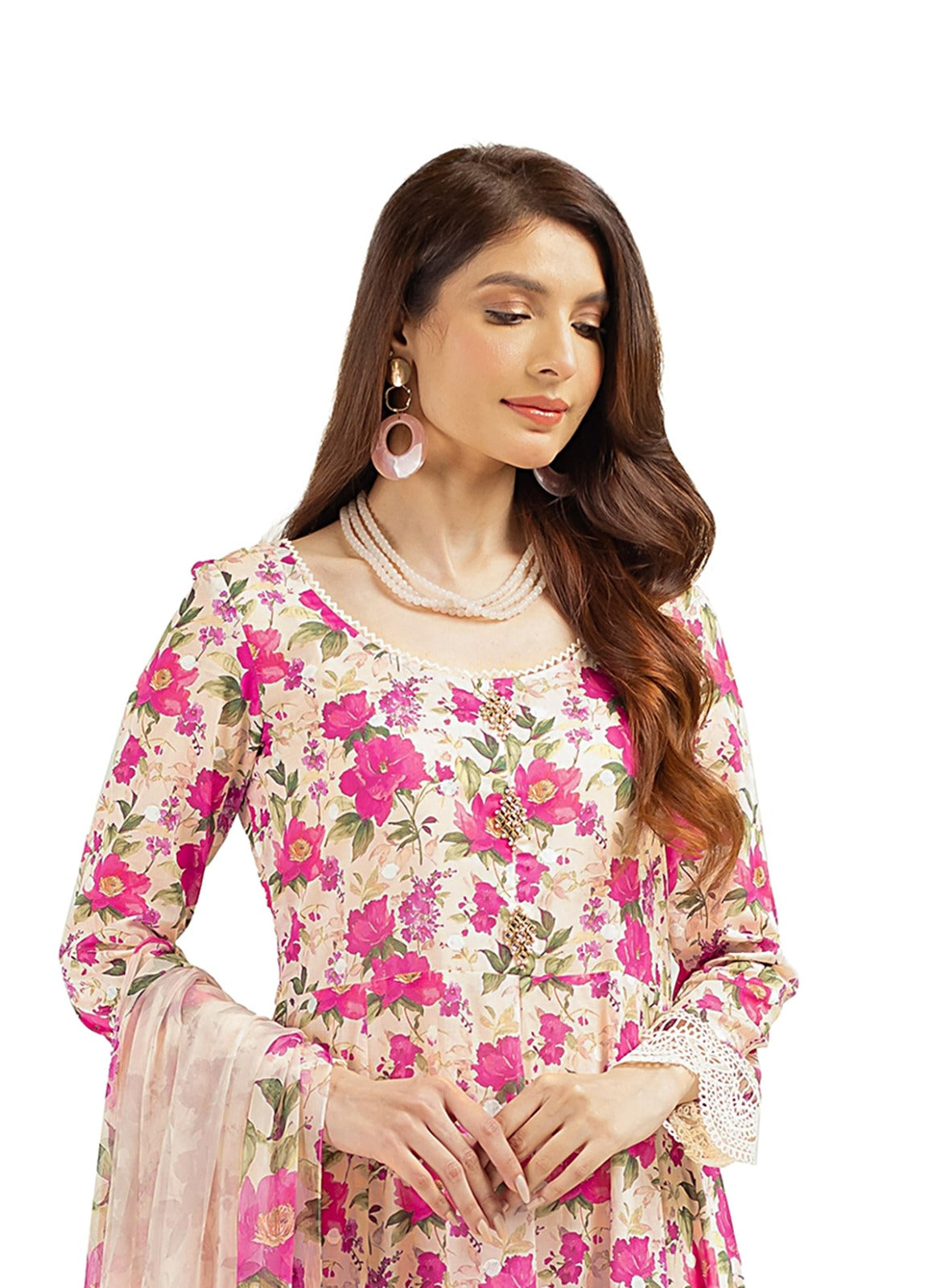 Bareeze Linen Allover 3 Piece