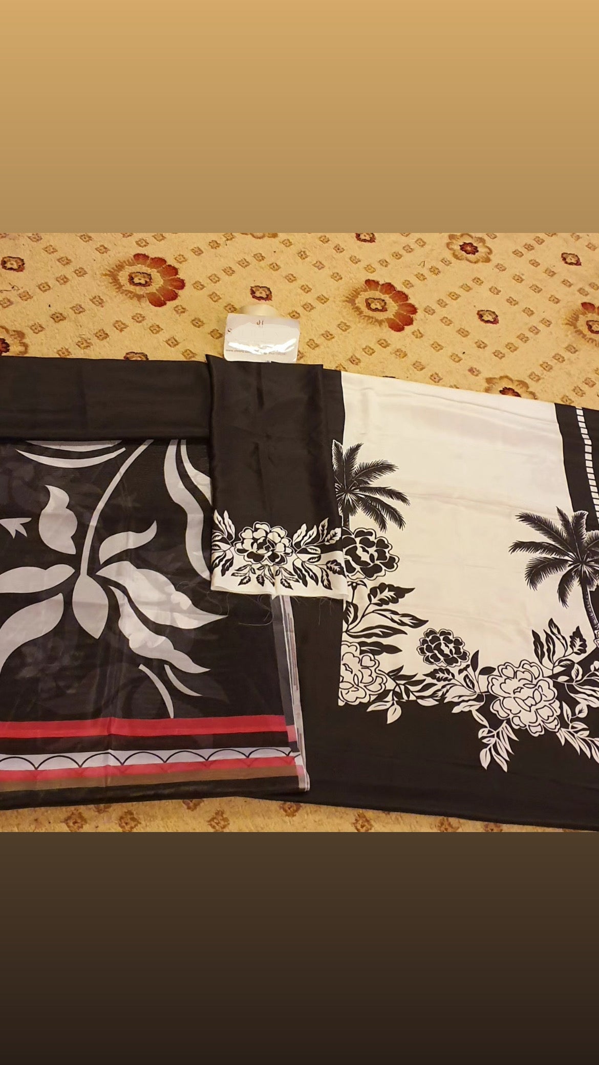 DIGITAL PRINT 3PC SILK UNSTITCHED SUIT 25