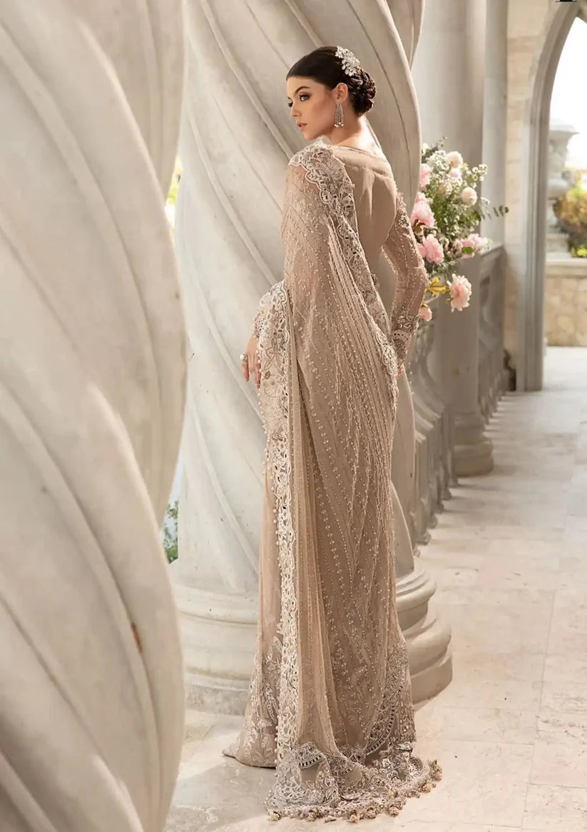Maria B Skin Formal Saree Collection Net Replica