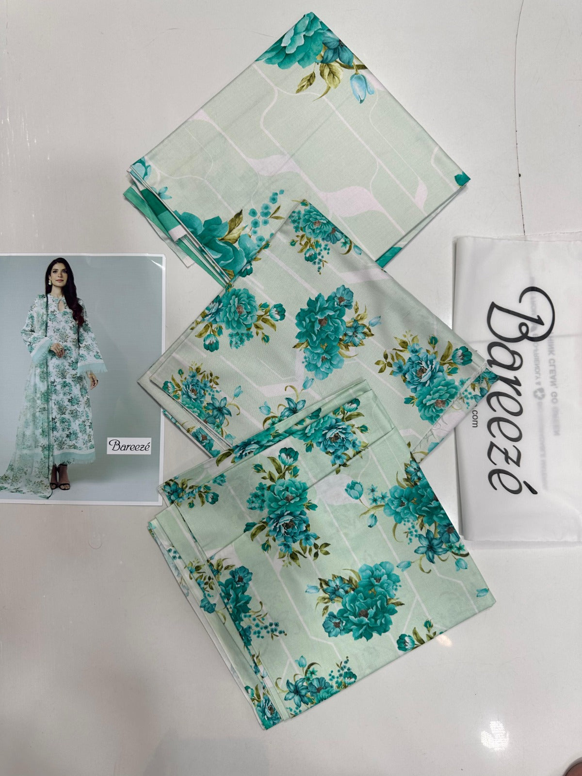 Bareeze Linen Allover 3 Piece