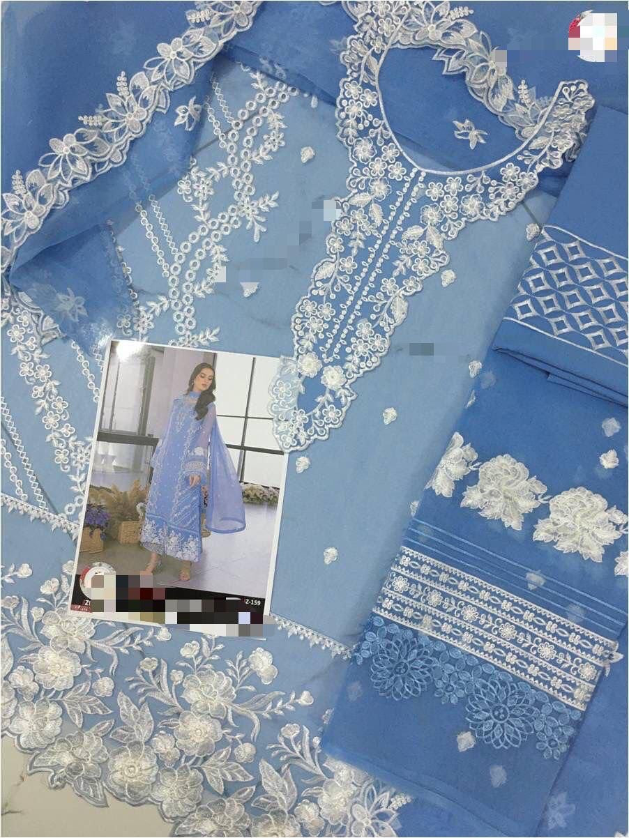 Azure 3Pcs Organza Collection