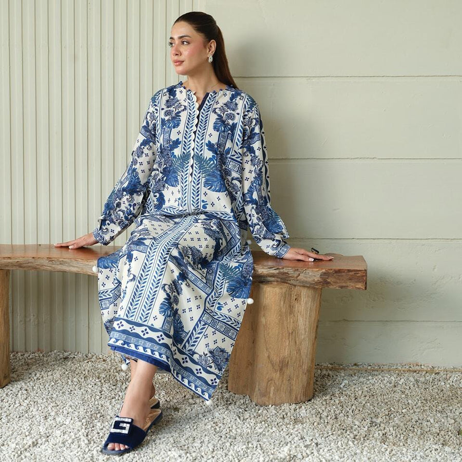 DIGITAL PRINT 3PC SILK UNSTITCHED SUIT 13