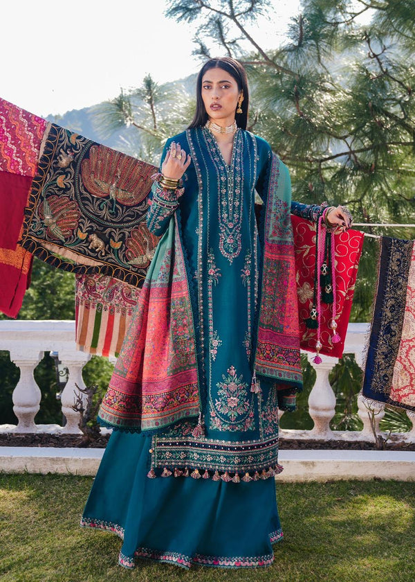 HUSSAIN REHAR - Winter 3PC Premium Air-Jet Dhanak Embroidered Suit