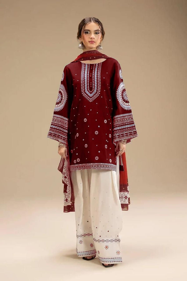 JAZMIN - Winter 3PC Premium Air-Jet Dhanak Embroidered Suit