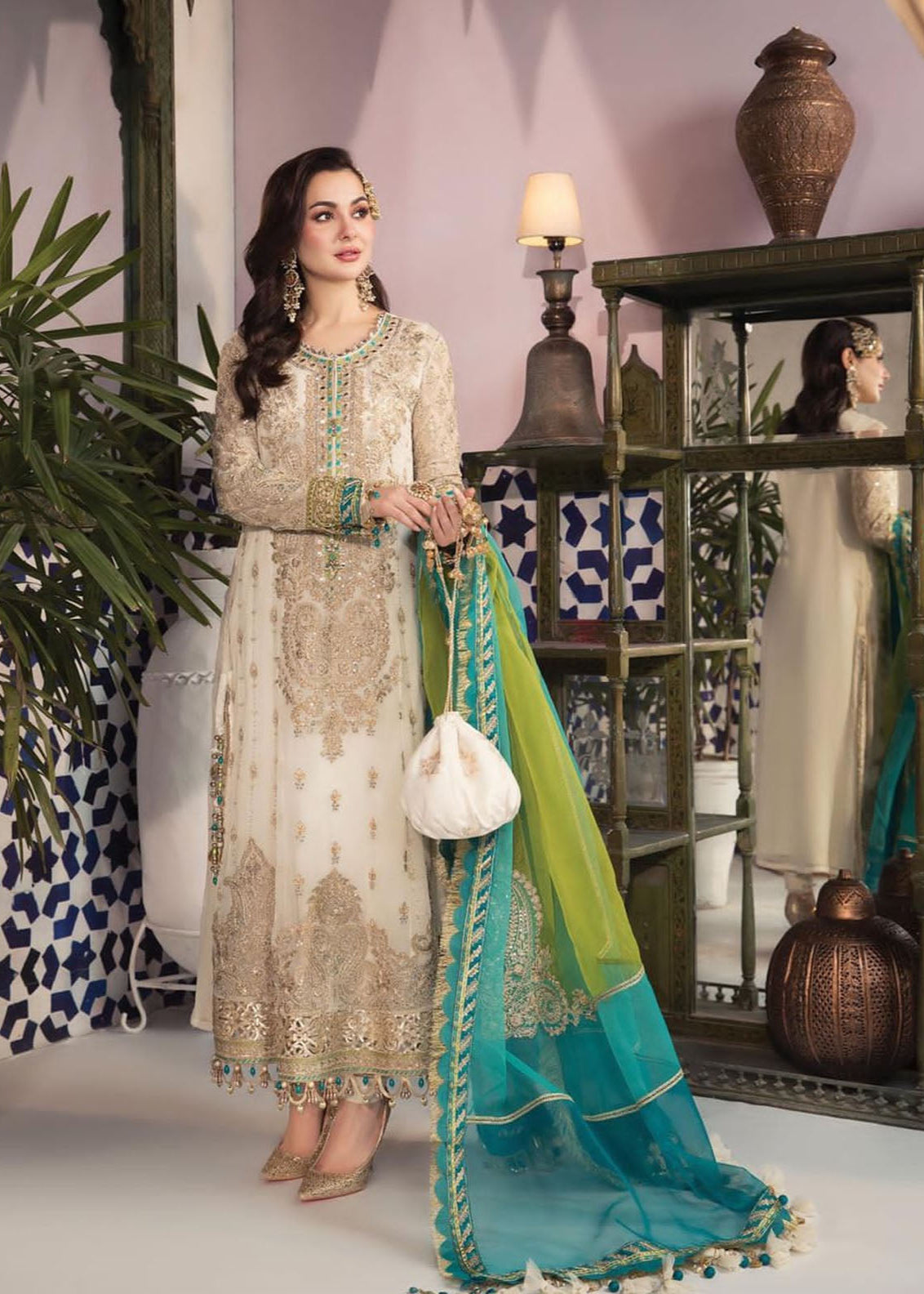 MARIA B 3 Piece Chiffon Suit MBC-D07-22-Party Wear