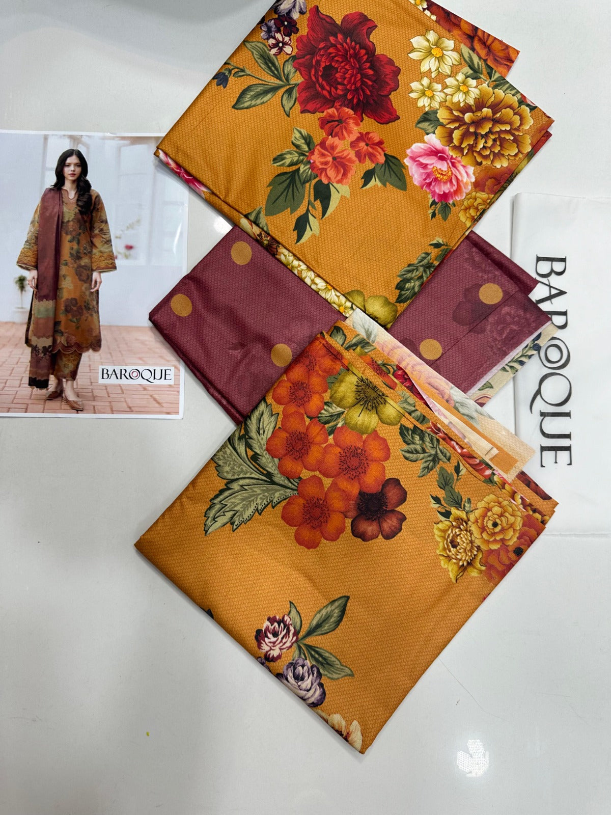 Baroque Linen Allover 3 Piece