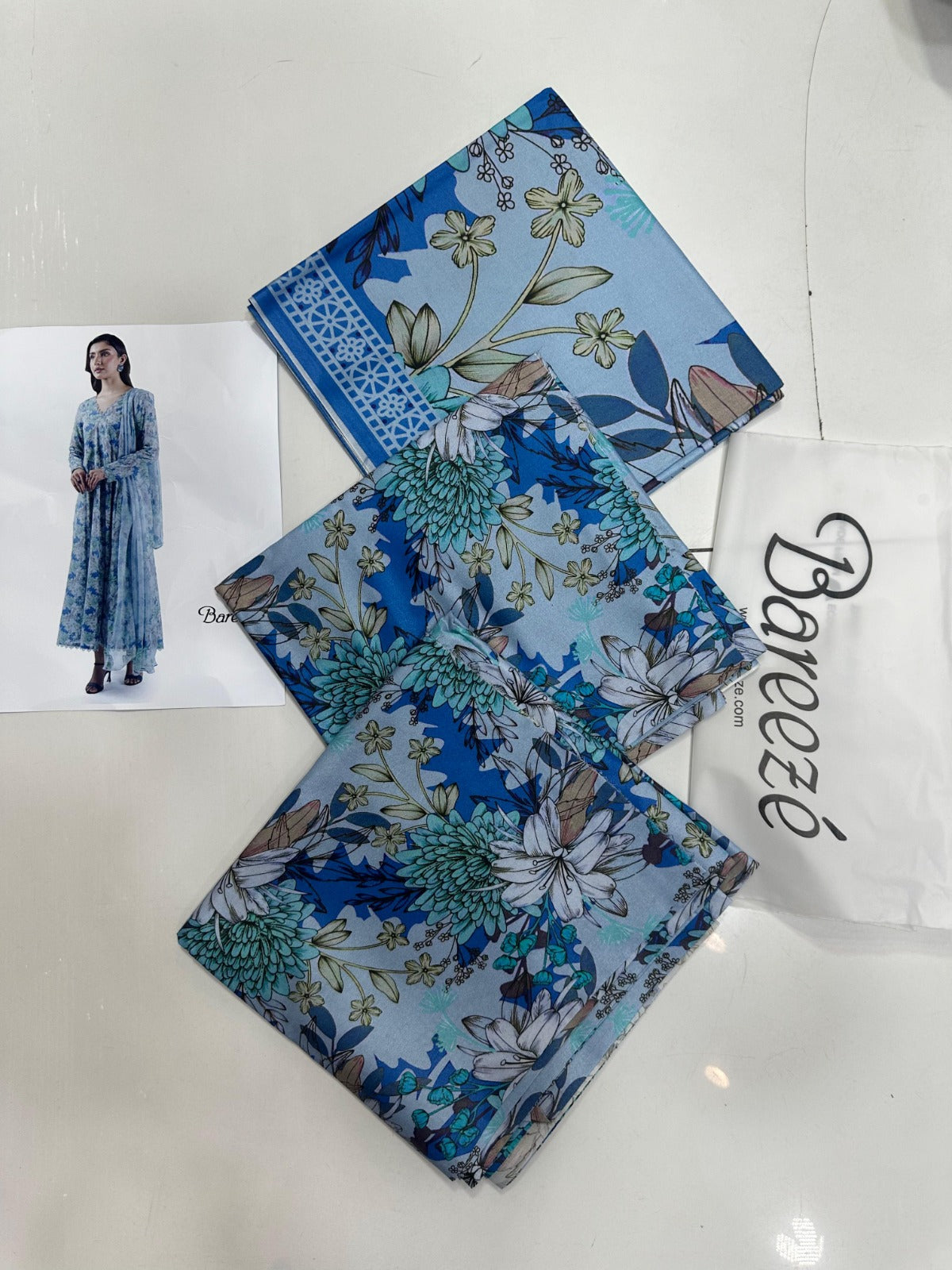 Bareeze Linen Allover 3 Piece