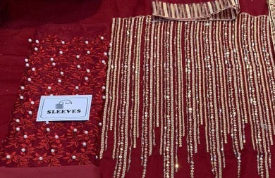 INDIAN MAXI CHIFFON EMBROIDERED UNSTICHED 3PC