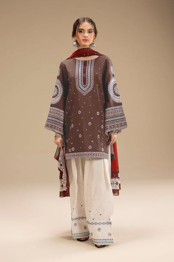 JAZMIN - Winter 3PC Premium Air-Jet Dhanak Embroidered Suit