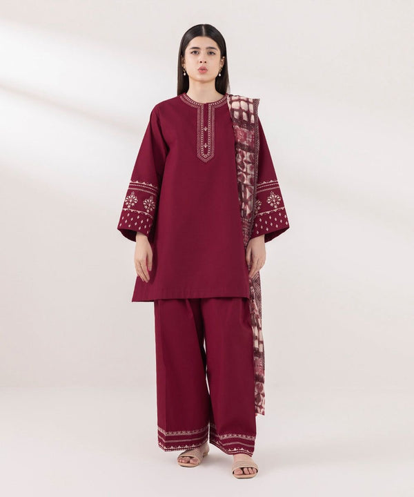 AISLING - Winter 3PC Premium Air-Jet Dhanak Embroidered Suit