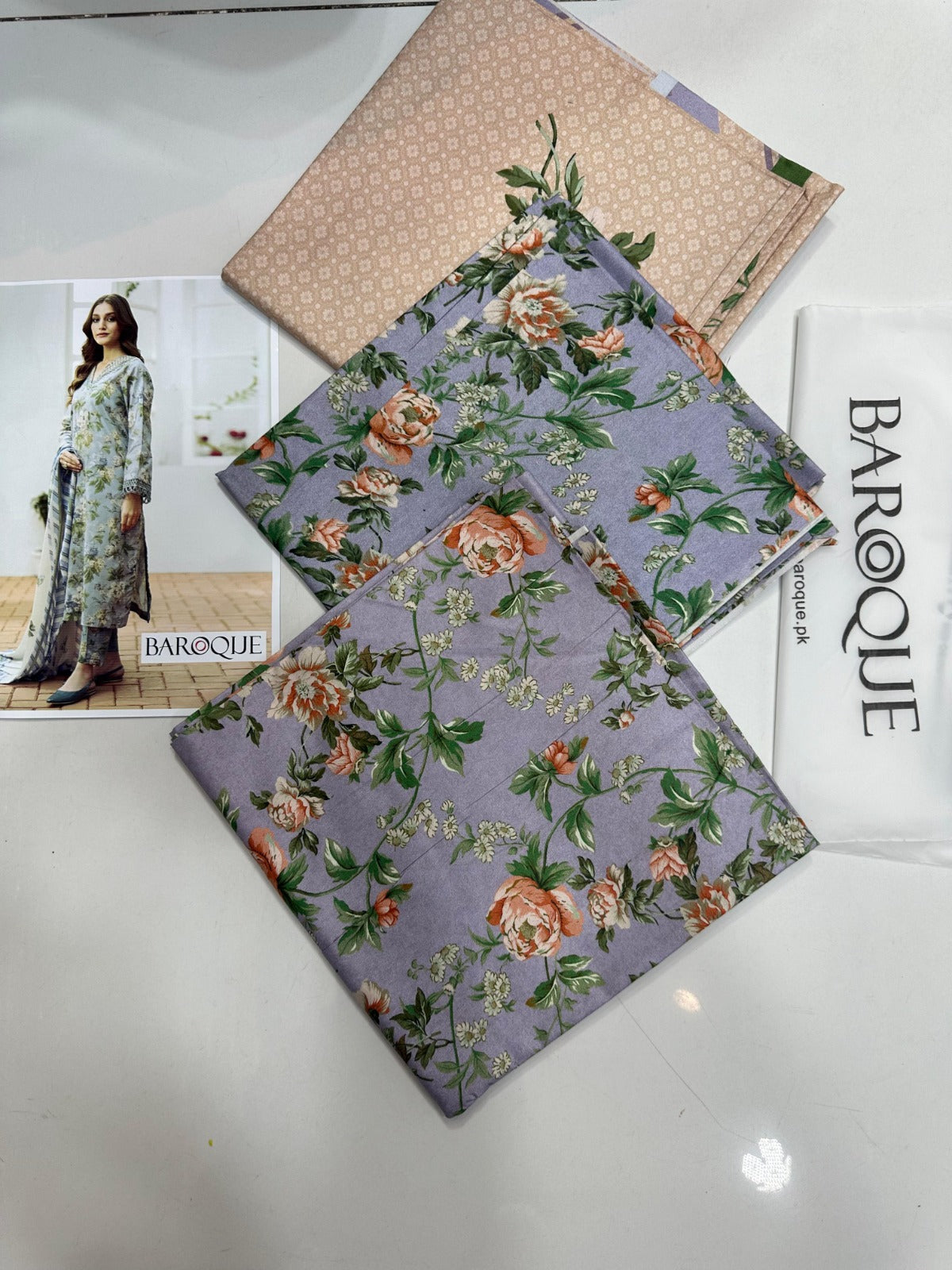 Baroque Linen Allover 3 Piece