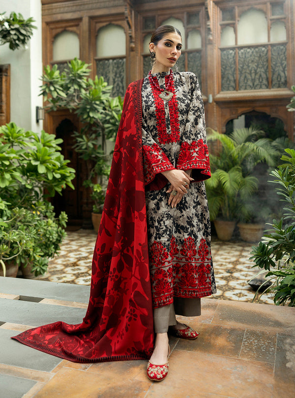 BAROQUE - 3PC ALLOVER PREMIUM SLUB KHADDAR COLLECTION