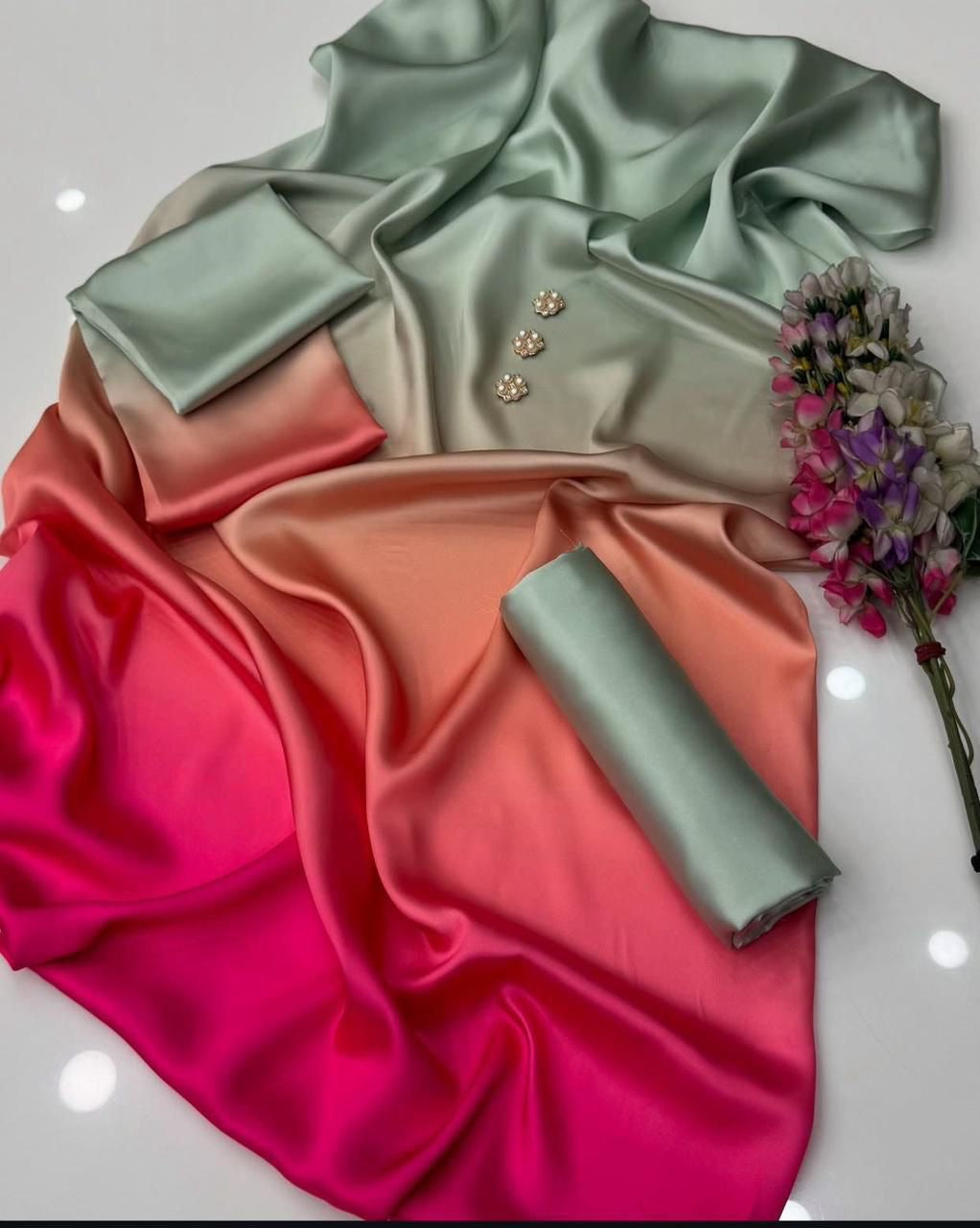 DIGITAL PRINT 3PC SILK UNSTITCHED SUIT 23