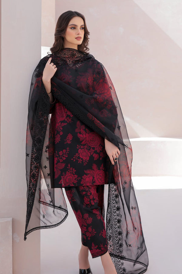 BAROQUE - 3PC ALLOVER PREMIUM SLUB KHADDAR COLLECTION