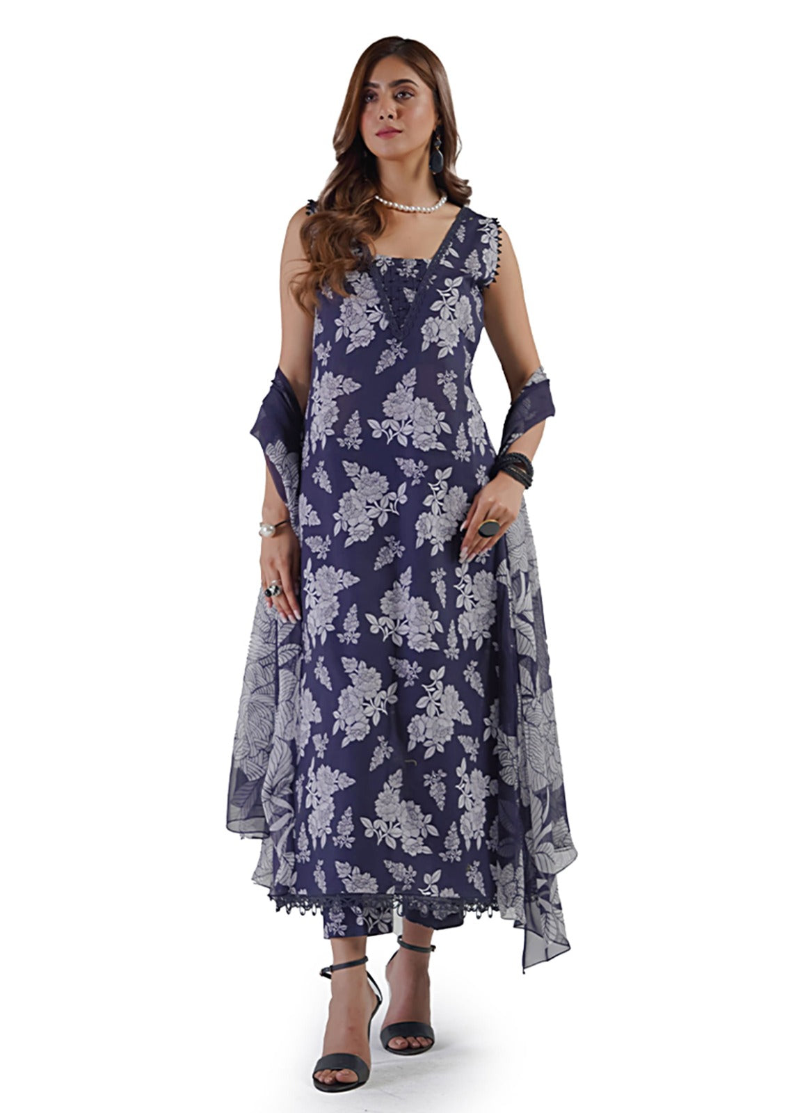 Bareeze Linen Allover 3 Piece