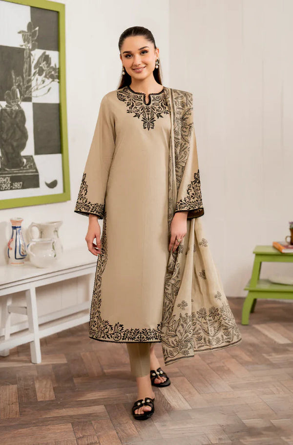 BAROQUE - Winter 3PC Premium Air-Jet Dhanak Embroidered Suit (cv)