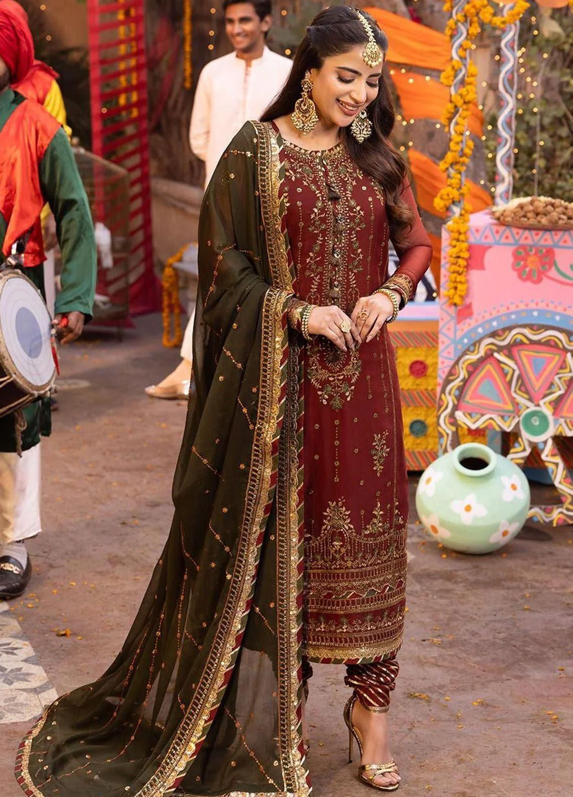 AJCD-22 EMBROIDERED CHIFFON 3 PCS