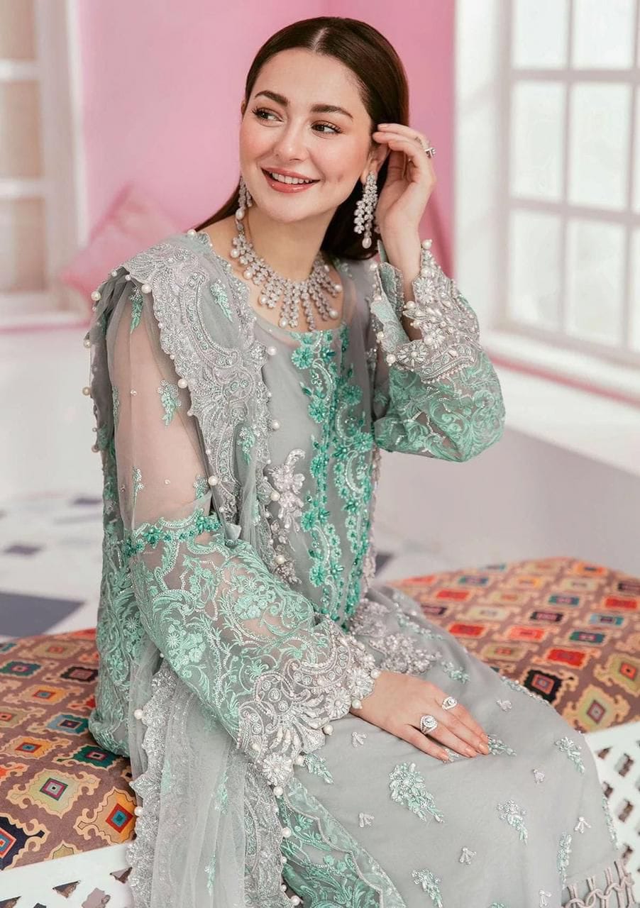 Elaaf Bridal Organza EF-201 3Pcs Embroidered Bridal Summer Organza Eid Collection 2025