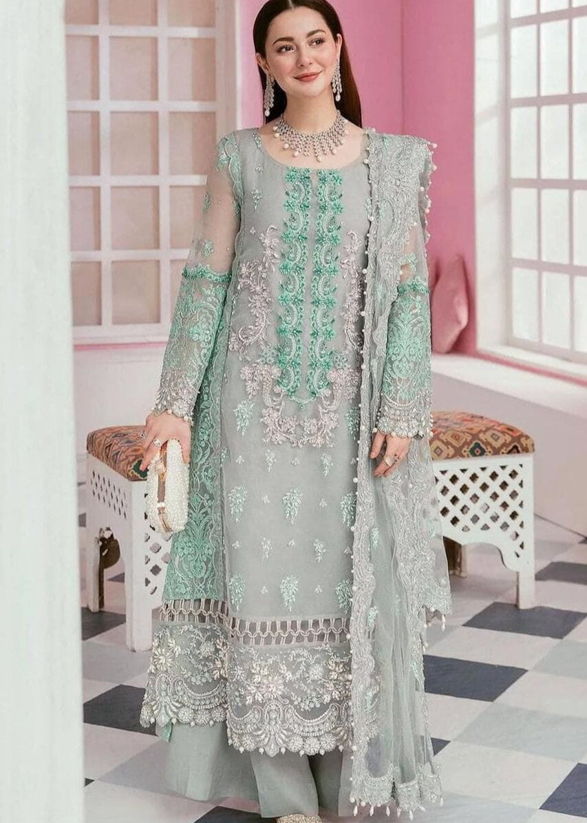 Elaaf Bridal Organza EF-201 3Pcs Embroidered Bridal Summer Organza Eid Collection 2025