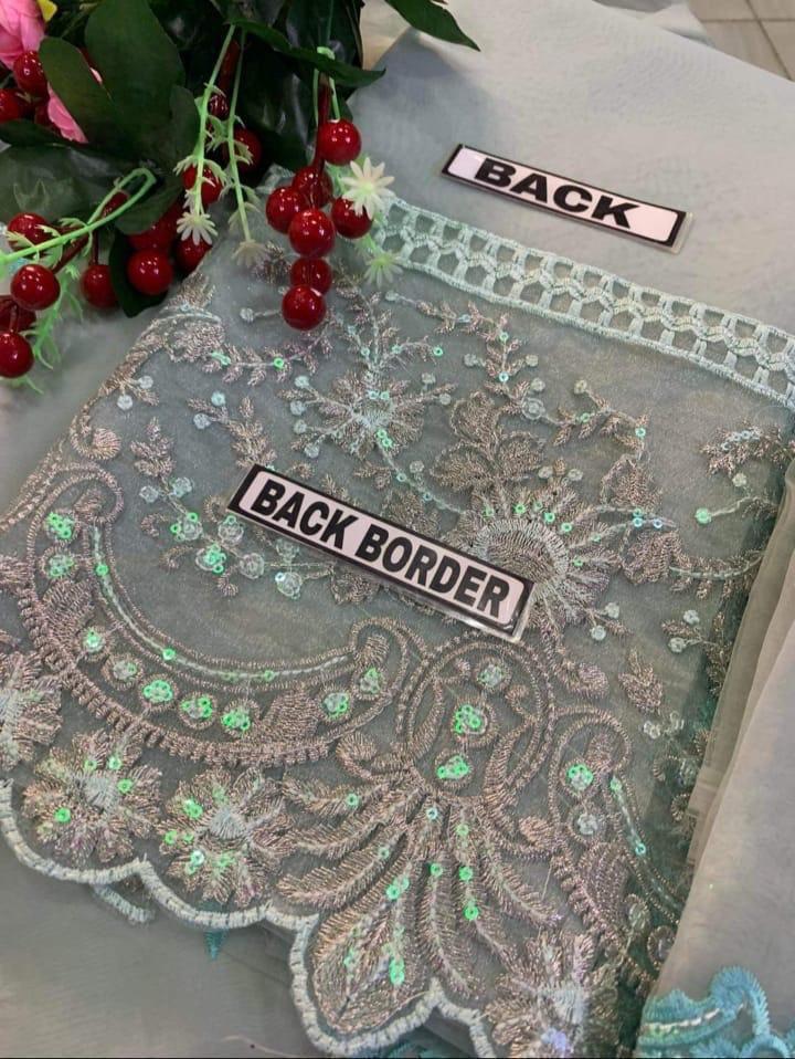 Elaaf Bridal Organza EF-201 3Pcs Embroidered Bridal Summer Organza Eid Collection 2025