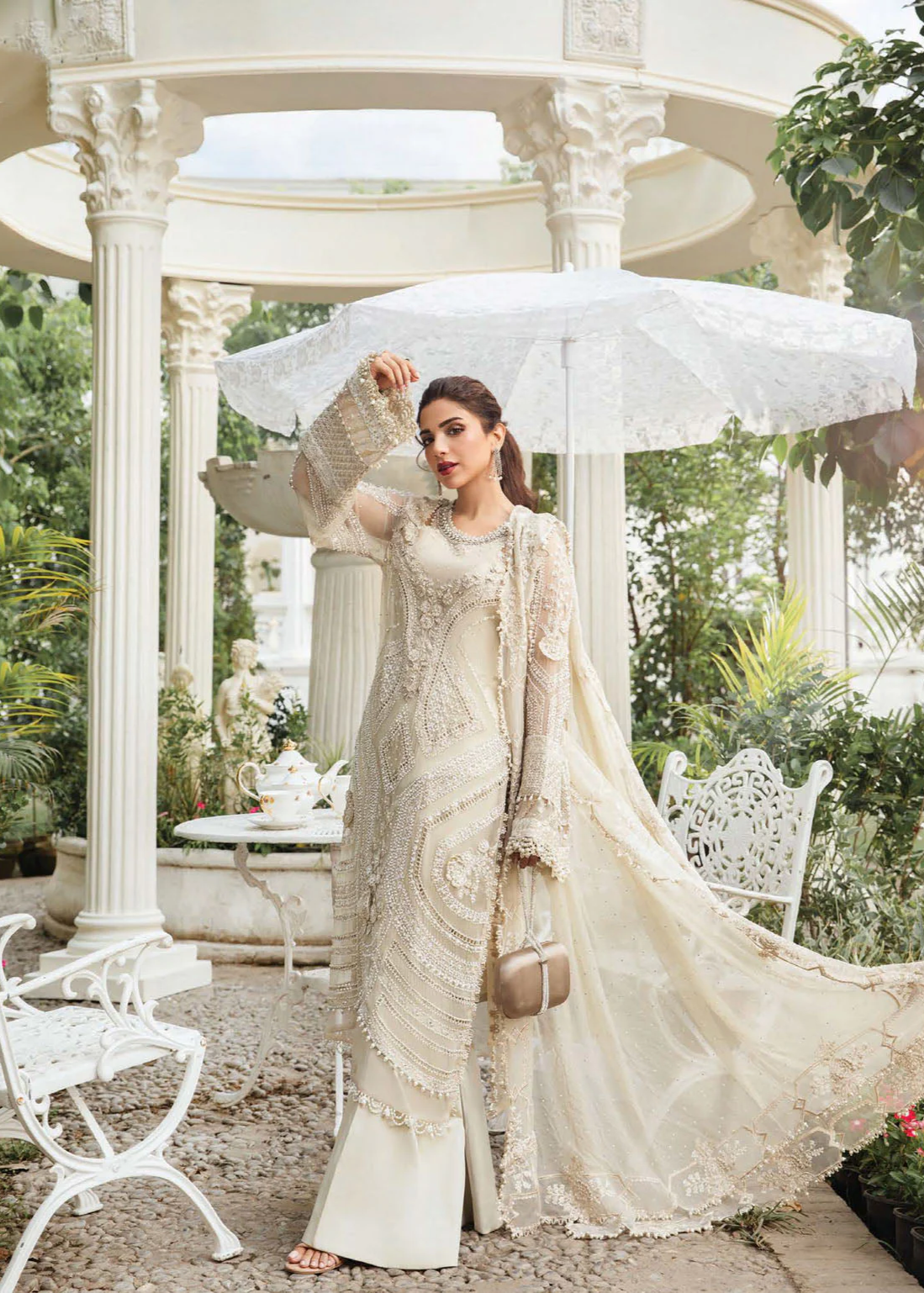 Maria B Luxury Formal Embroidered Chiffon 3 Piece Unstitched Suit MB24C D-04