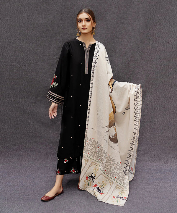 AISLING - Winter 3PC Premium Air-Jet Dhanak Embroidered Suit
