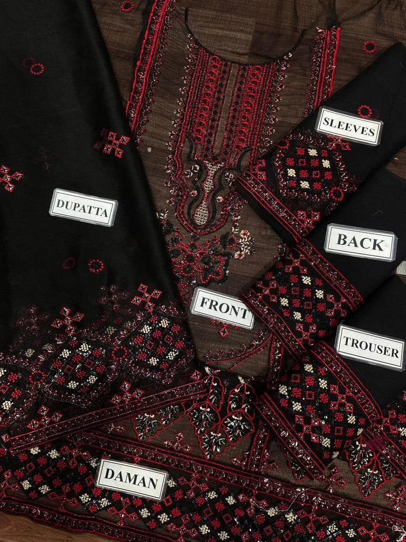 Noorma Kaamal Black Formal Collection Chiffon Replica