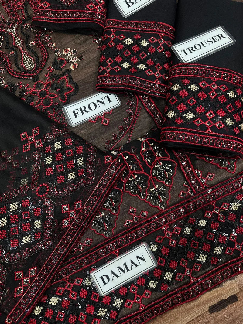 Noorma Kaamal Black Formal Collection Chiffon Replica